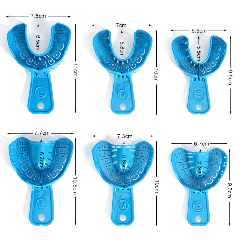 Teeth Whitening Trays - 6개입 치과용 임플란트 인상 트레이, 탈착식