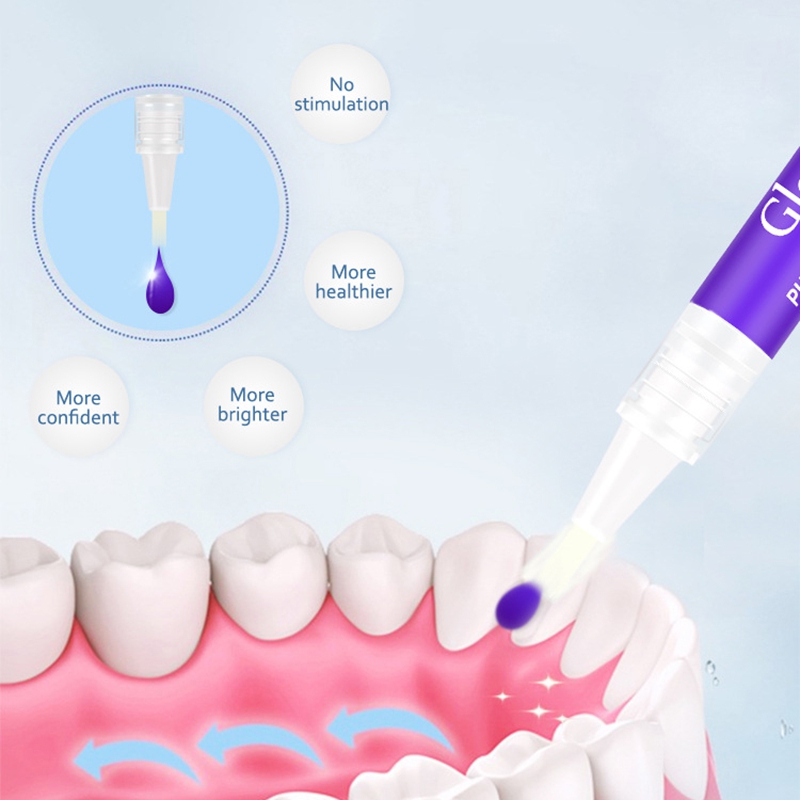 마법의 보라색 치아 미백 펜 신선한 호흡 얼룩 제거 치 - Teeth Whitening Gel Pen 리뷰 및 가격