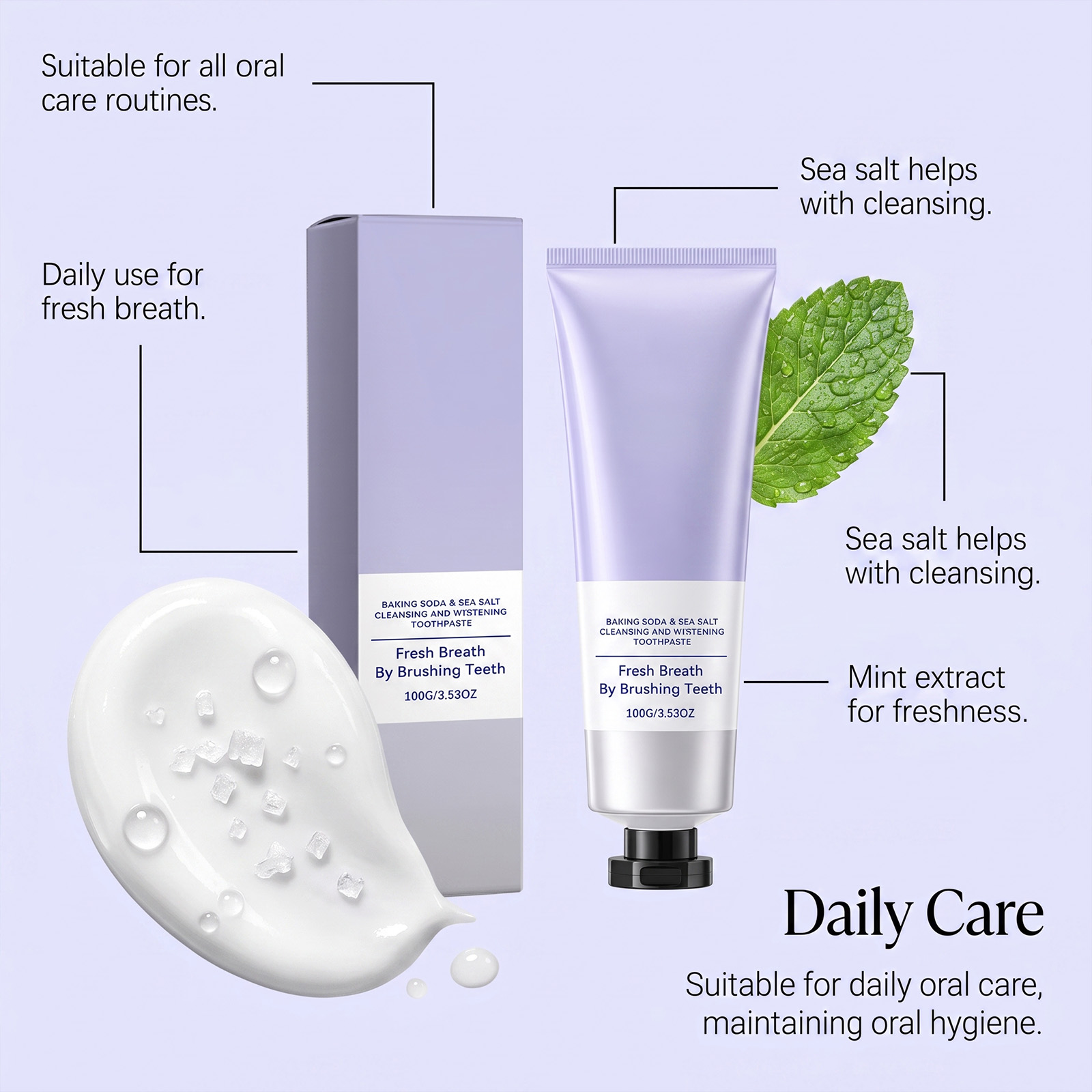바다 소금 미백 치약 베이킹 소다 얼룩 제거 마일드 폴 - Teeth Whitening Baking Soda 리뷰 및 가격