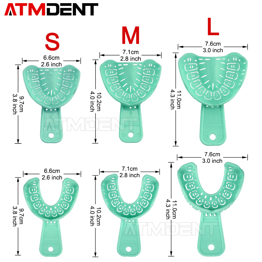 6 개/대 치과 인상 플라스틱 트레이 S/M/L 치과  - Teeth Whitening Trays 리뷰 및 가격