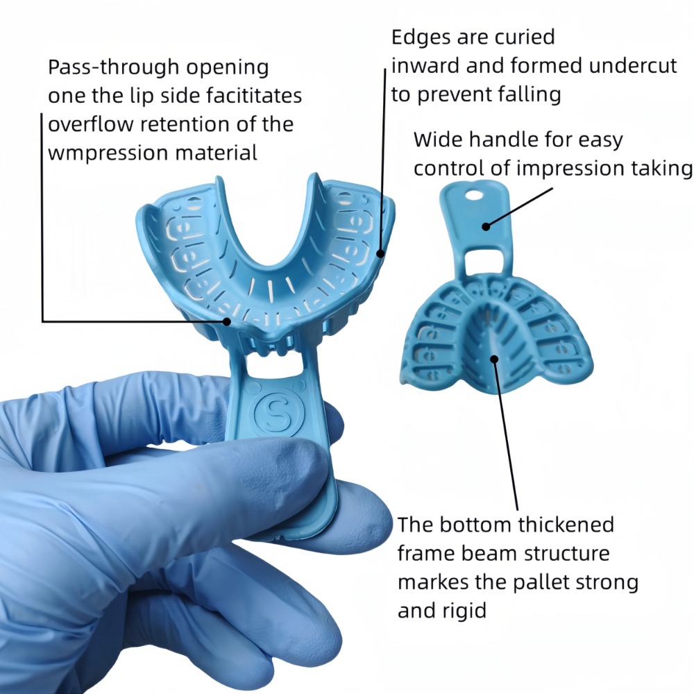 6 개/대 치과 인상 플라스틱 트레이 S/M/L 치과  - Teeth Whitening Trays 리뷰 및 가격