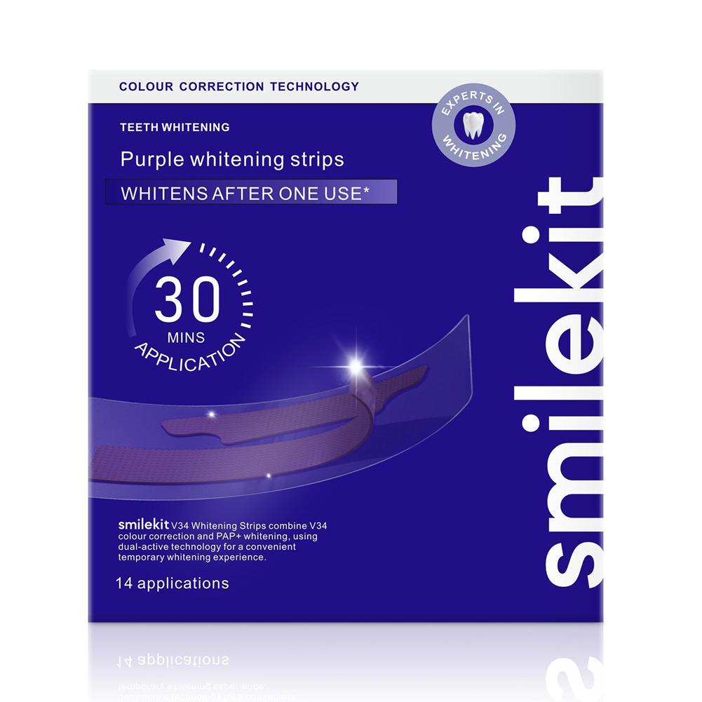  스마일킷 치아 미백 스트립 퍼플 V34 얼룩 제거  - Teeth Whitening Crest 리뷰 및 가격