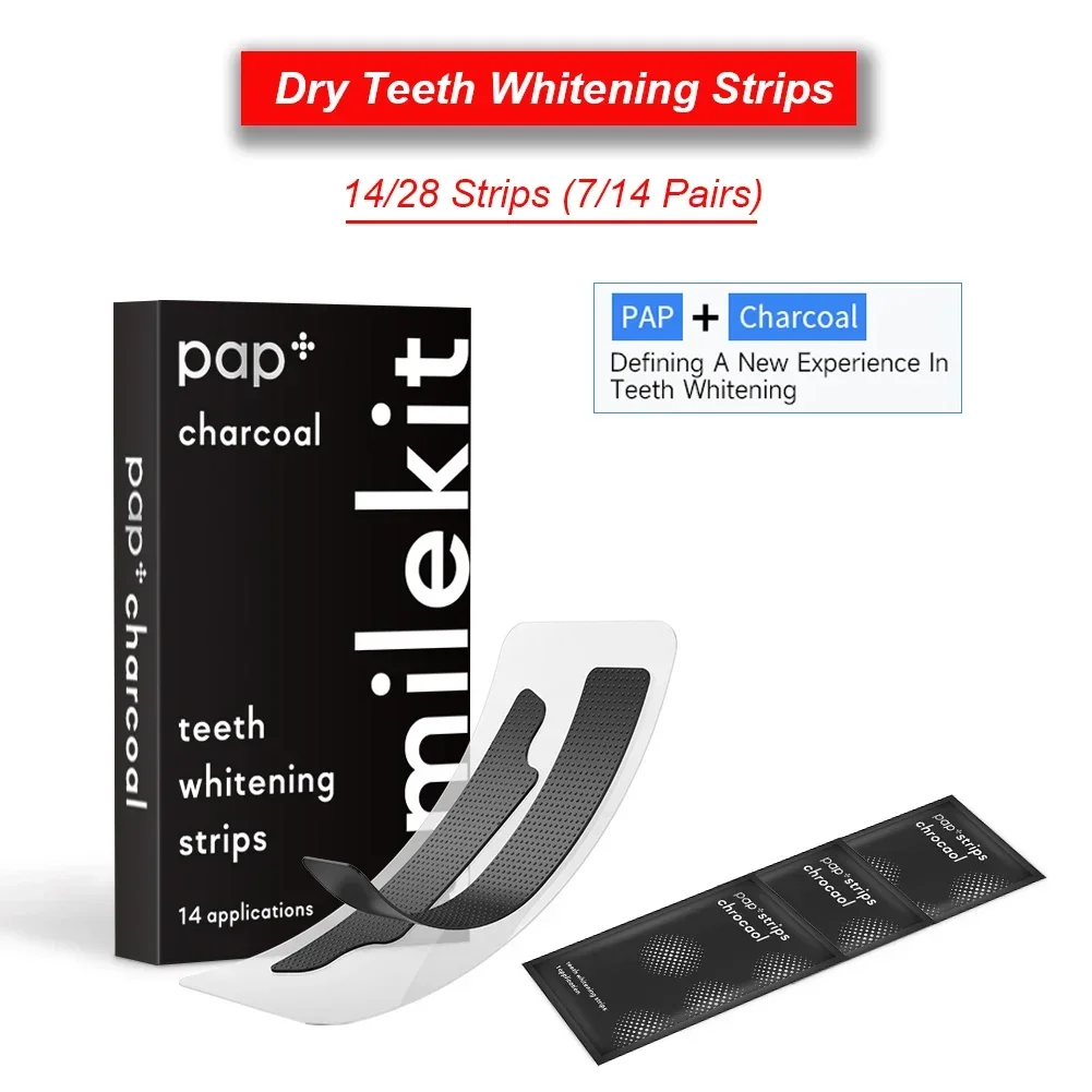 28/14Pcs 새로운 PAP + 숯 젤 치아 미백 스 - Teeth Whitening Crest 리뷰 및 가격