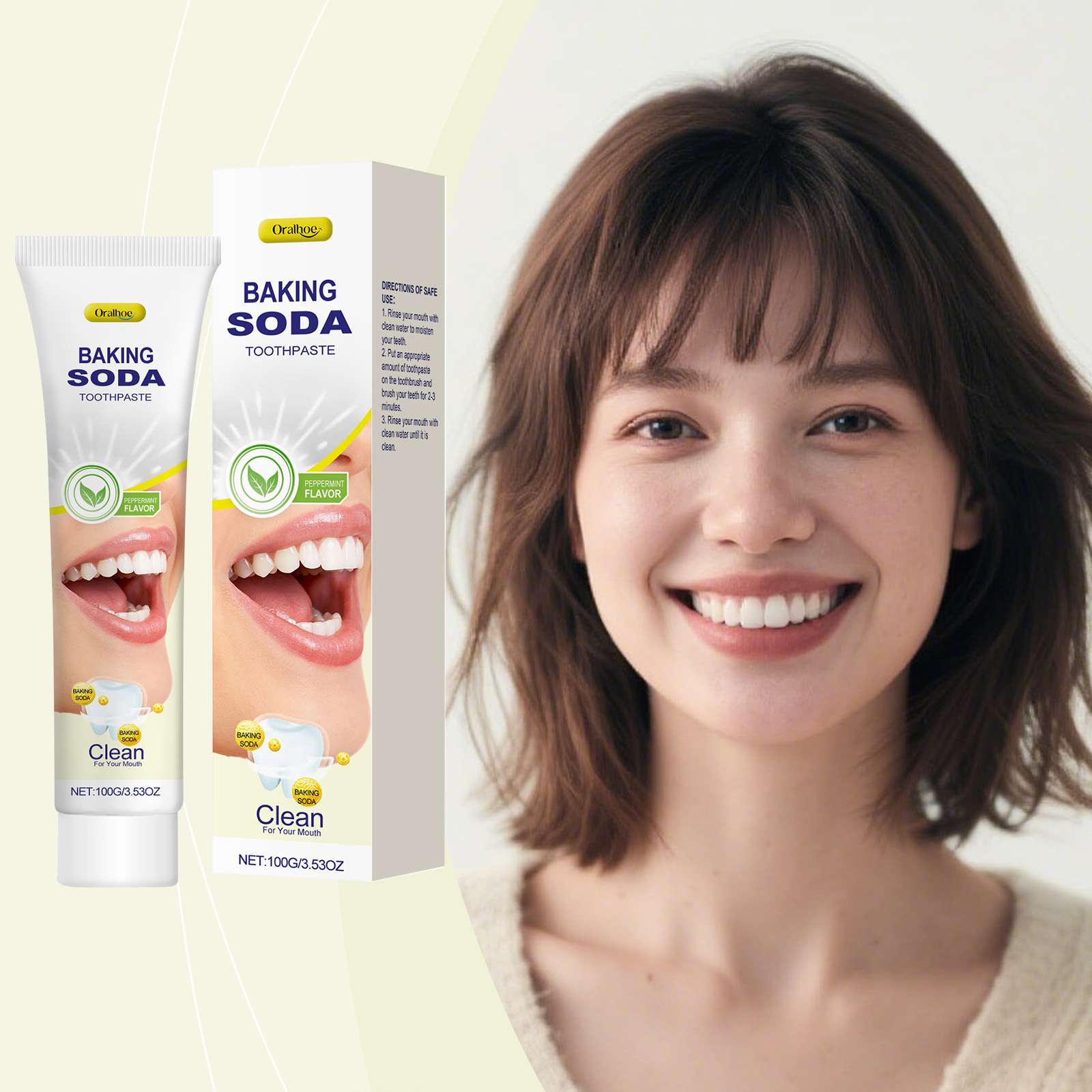 베이킹 소다 치약 딥 클렌징 화이트닝 치아 얼룩 제거  - Teeth Whitening Baking Soda 리뷰 및 가격