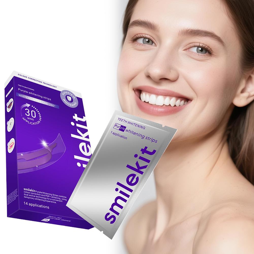42쌍 보라색 치아 미백 스트립 V34 치아 색상 교정 - Teeth Whitening Crest 리뷰 및 가격