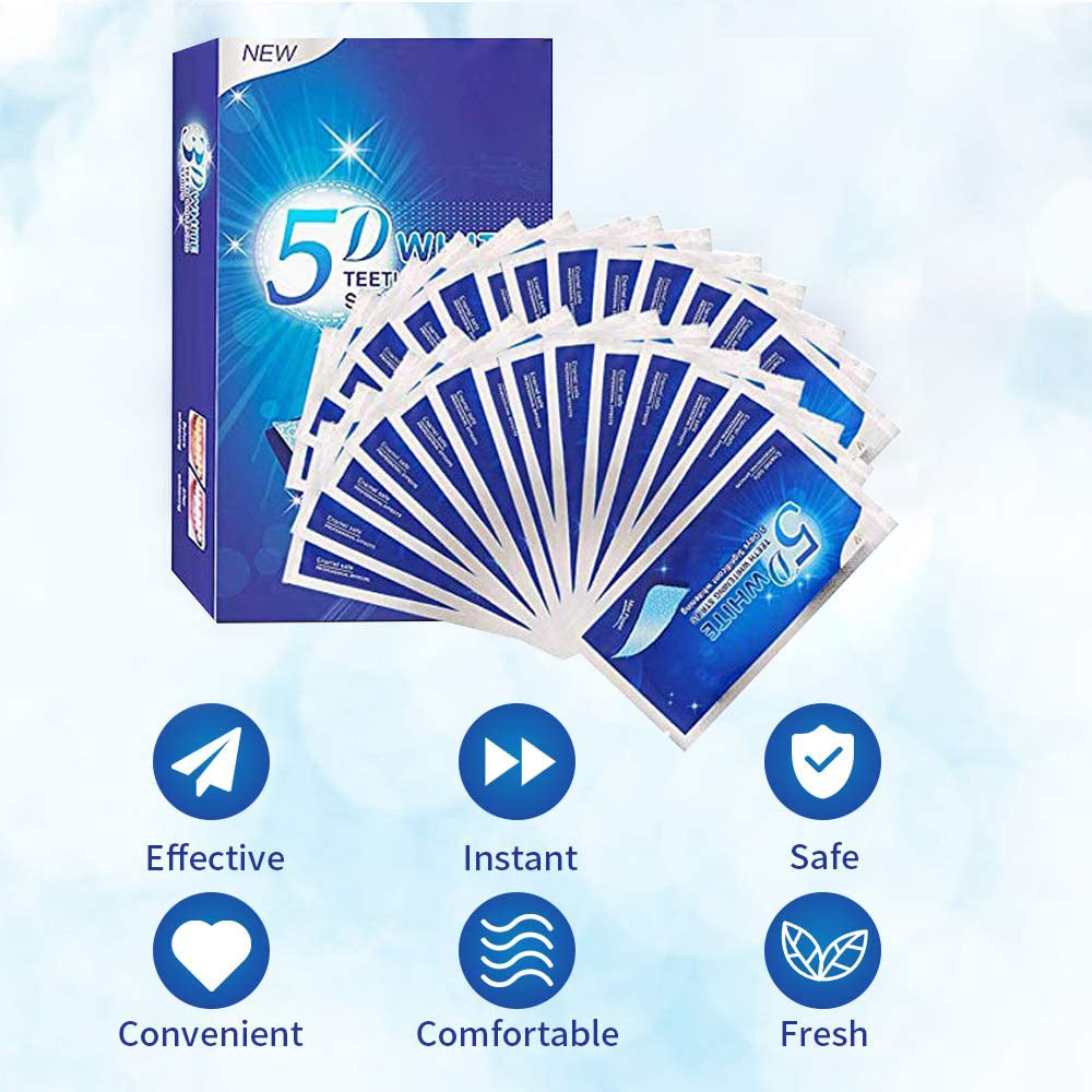 5D 화이트 치아 미백 스트립 미백 젤 화이트 스트립  - Teeth Whitening Gels 리뷰 및 가격