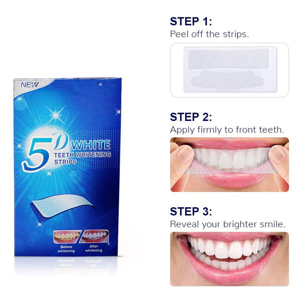 5D 화이트 치아 미백 스트립 미백 젤 화이트 스트립  - Teeth Whitening Gels 리뷰 및 가격